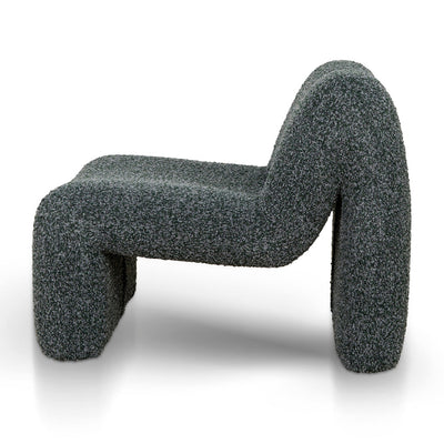 Fabric Lounge Chair - Green Boucle