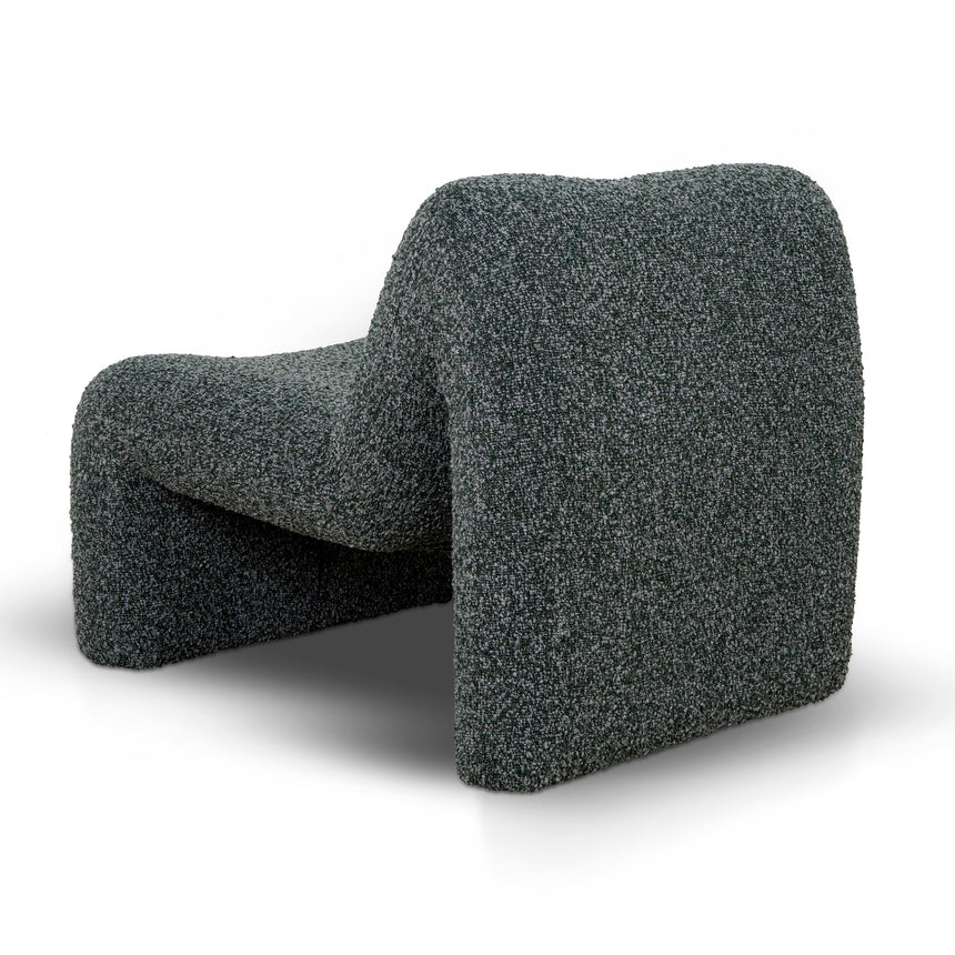 Fabric Lounge Chair - Green Boucle