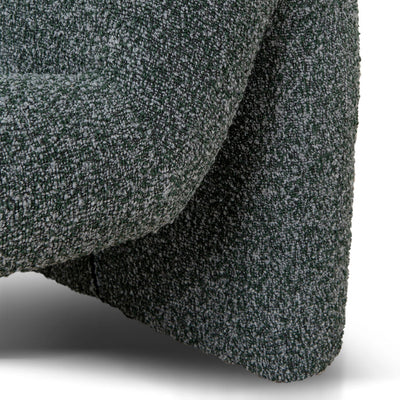 Fabric Lounge Chair - Green Boucle