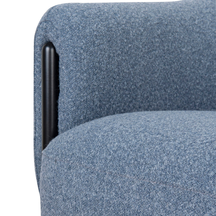 Fabric Armchair - Dark Grey Blue