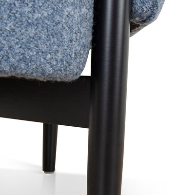 Fabric Armchair - Dark Grey Blue