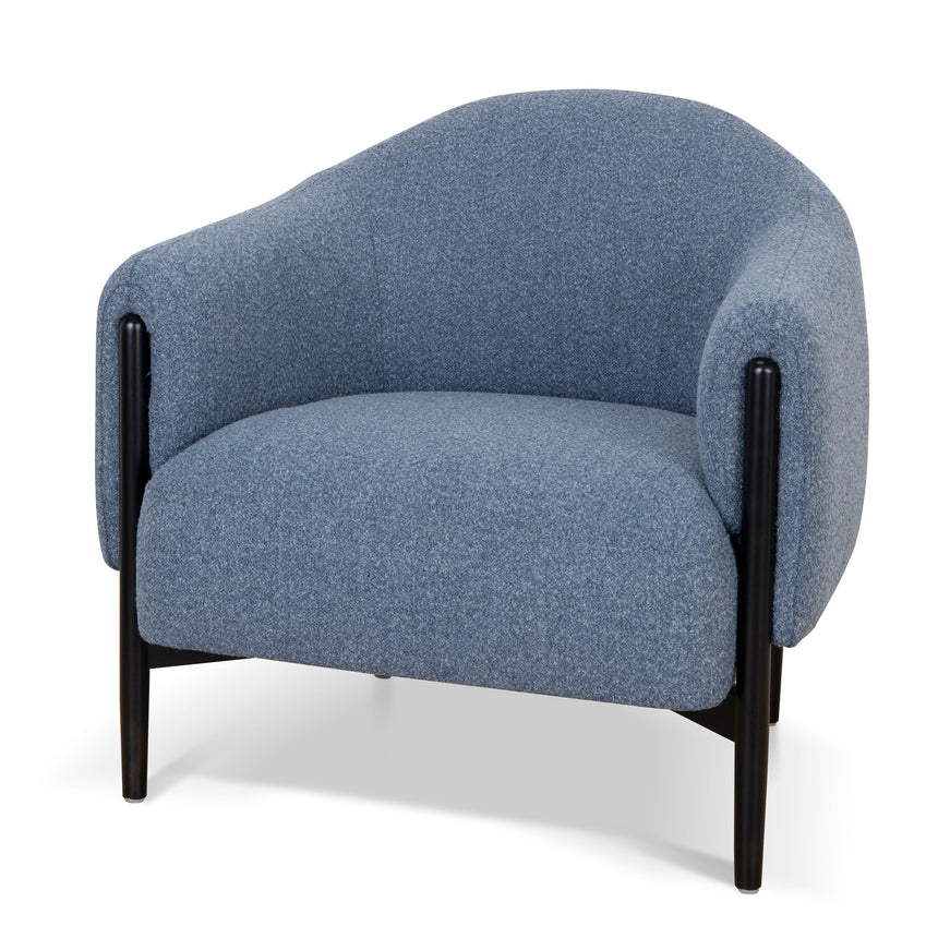 Fabric Armchair - Dark Grey Blue