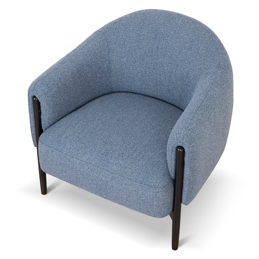 Fabric Armchair - Dark Grey Blue