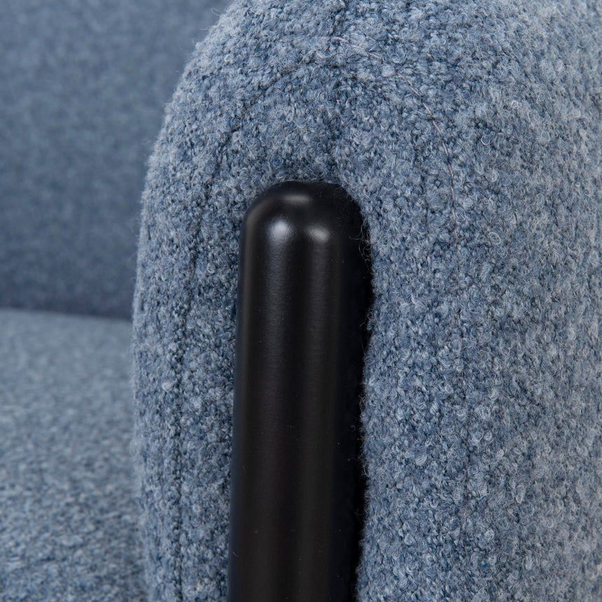 Fabric Armchair - Dark Grey Blue