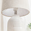Maze Modern Ceramic Table Lamp White