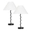 Lulu Squiggle Table Lamp Black (Set of 2)