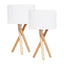 Byron Tripod Table Lamp Natural (Set of 2)