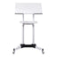 Artiss Mobile Lectern Stand, Adjustable Sit-to-Stand Presentation Podium w/ Wheels White