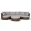 2pcs Outdoor Corner Lounge Set - Light Brown