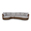2pcs Outdoor Corner Lounge Set - Light Brown