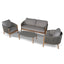 4pcs Outdoor Lounge Set - Light Brown