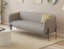 Belle 2.5 Seater Sofa - Cloud Grey - Brushed Matt Gold Legs