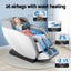 Livemor Massage Chair Electric Recliner Double Core Mechanism Massager ROWA White