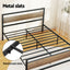 Bed Frame Queen Size Metal Frame with 2 Drawers DREW