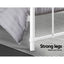 Artiss Bed Frame Metal Bed Frame LEO - Double (White)