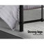Artiss Bed Frame Metal Bed Frame LEO - King Single(Black)