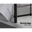 Artiss Bed Frame Metal Bed Frame LEO - Queen (Black)