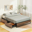 Bed Frame Metal Frame Queen Size Bed Base 2 Drawers OSLO