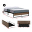 Bed Frame Metal Frame Queen Size Bed Base 2 Drawers OSLO