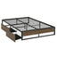 Bed Frame Metal Frame Queen Size Bed Base 2 Drawers OSLO