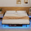 King Bed Frame,Floating Metal Bed Frame with Smart LED Lights - Sturdy Metal Platform Bed Base, Silent Design, Tool-Free Assembly, 300KG Capacity for Home/Hotel/Master BedroomÃƒÂ¢Ã¢â€šÂ¬Ã¢â‚¬Â¹
