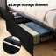 Metal Bed Frame King Size Storage Headboard Charge Station LED 4 Drawers