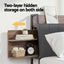 Metal Bed Frame Double Size with 2-Tier Hidden Storage with Charging Station