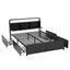 Artiss Queen Metal Bed Frame 4 Drawers Hidden Storage Headboard HEDY