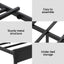Bed Frame Double Size LED Metal Bed Base with Charging Station