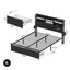 Bed Frame King with Charging Station Storage Organizer Drawers LED ZAC