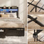 Bed Frame Queen with Charging Station Storage Organizer Drawers LED ZAC