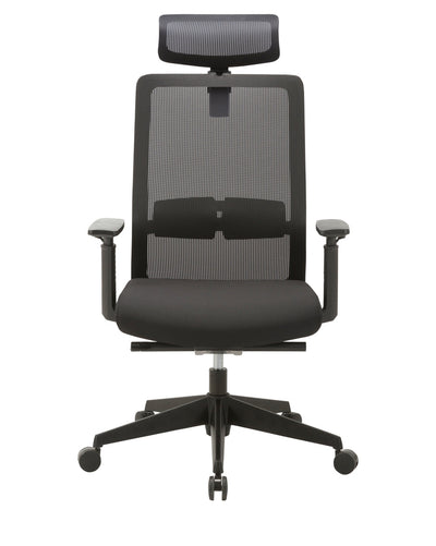 Mesh Ergonomic Office Chair with Headrest - Black