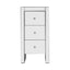 Artiss Bedside Table 3 Drawers Mirrored - QUENN Silver