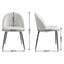 Dining Chairs Set of 6 Sherpa Boucle White