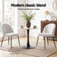 Dining Chairs Set of 6 Sherpa Boucle White