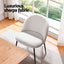 Dining Chairs Set of 6 Sherpa Boucle White