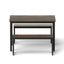 Artiss Dining Table and Chairs Set 3PCS Kitchen Metal Desk Bench Dark Walnut
