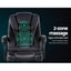 Artiss Massage Office Chair Executive Computer Gaming Chairs Black PU Leather