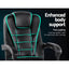 Artiss Massage Office Chair Executive Computer Gaming Chairs Black PU Leather