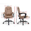 Artiss Massage Office Chair Executive Computer Gaming Chairs Brown PU Leather Espresso