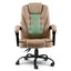 Artiss Massage Office Chair Executive Computer Gaming Chairs Brown PU Leather Espresso