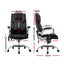 8 Point Massage Office Chair PU Leather Black
