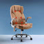 8 Point Massage Office Chair PU Leather Brown