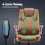 8 Point Massage Office Chair PU Leather Brown