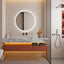Aurora 80cm Round Backlit Mirror