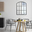 Marais 80cm Arch Top Iron Indoor Outdoor Mirror Black