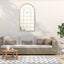 Dome 131cm Large Arch Iron Indoor Outdoor Mirror Antique White