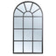 Abbey 105cm Arch Iron Indoor Outdoor Mirror Black