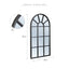 Abbey 105cm Arch Iron Indoor Outdoor Mirror Black