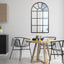 Abbey 105cm Arch Iron Indoor Outdoor Mirror Black